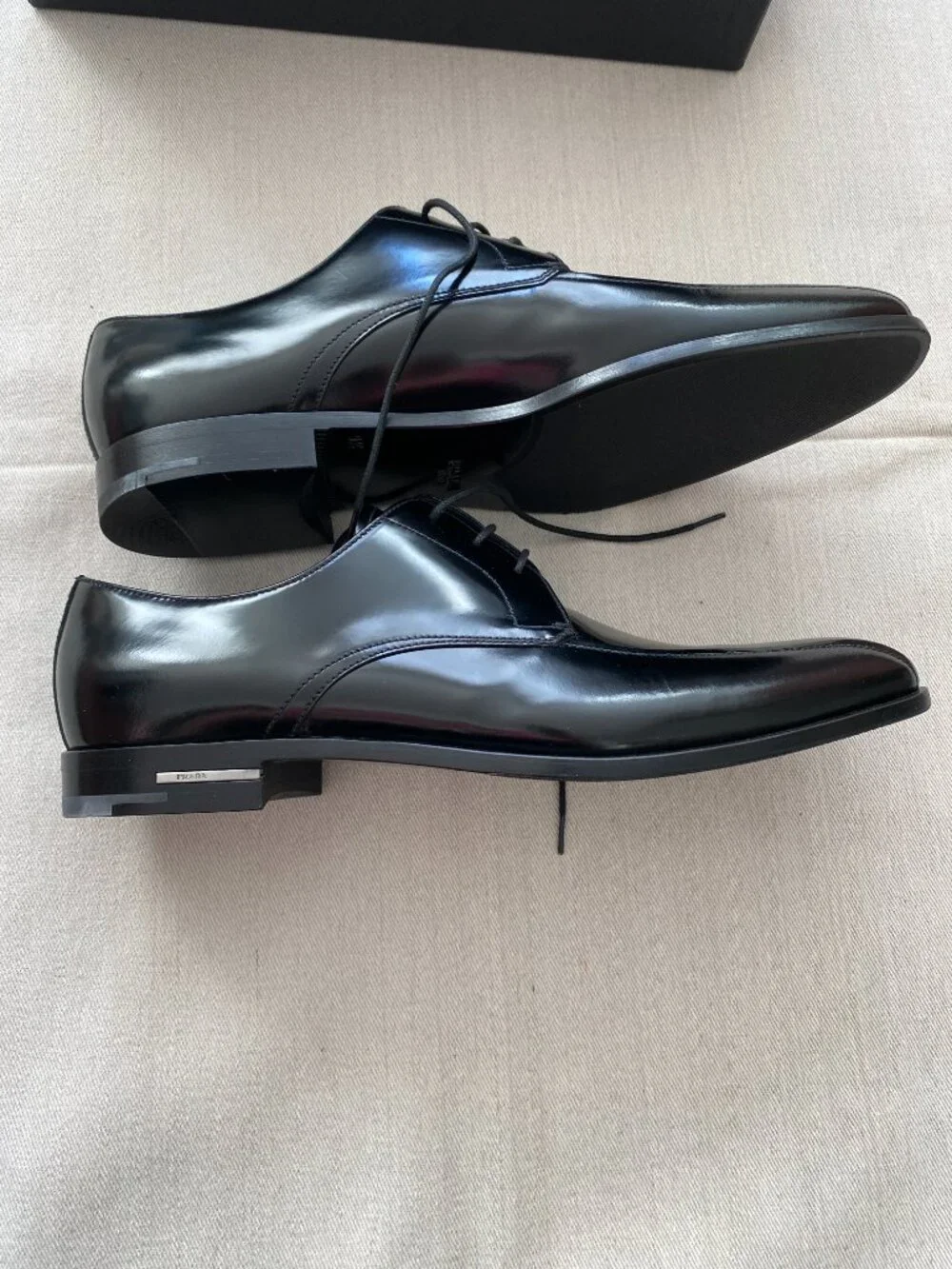 Prada Black Leather Derby Size 10.5 NWT